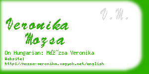 veronika mozsa business card